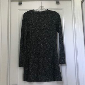 Topshop Long Sleeve Salt & Pepper Sweater Dress
